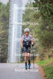 18.10.2023, Font-Romeu, France (FRA): Delphine Claudel (FRA) - Cross-Country training, Font-Romeu (FRA). www.nordicfocus.com. © Authamayou/NordicFocus. Every downloaded picture is fee-liable.