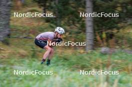 18.10.2023, Font-Romeu, France (FRA): Delphine Claudel (FRA) - Cross-Country training, Font-Romeu (FRA). www.nordicfocus.com. © Authamayou/NordicFocus. Every downloaded picture is fee-liable.