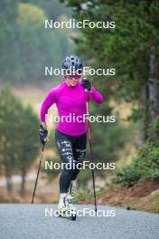 18.10.2023, Font-Romeu, France (FRA): Flora Dolci (FRA) - Cross-Country training, Font-Romeu (FRA). www.nordicfocus.com. © Authamayou/NordicFocus. Every downloaded picture is fee-liable.