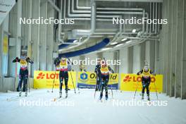 29.09.2023, Oberhof, Germany (GER): Jessica Loeschke (GER), Elias Keck (GER), Sofie Krehl (GER), Saskia Nuernberger (GER), (l-r) - Cross-Country, race, ZLK, Oberhof (GER). www.nordicfocus.com. © Reichert/NordicFocus. Every downloaded picture is fee-liable.