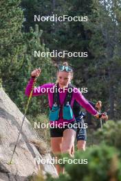 14.10.2023, Font-Romeu, France (FRA): Mélissa Gal (FRA) - Cross-Country training, Font-Romeu (FRA). www.nordicfocus.com. © Authamayou/NordicFocus. Every downloaded picture is fee-liable.