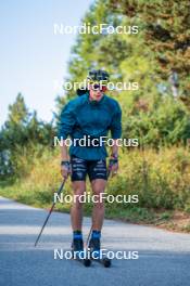 23.09.2023, Font-Romeu, France (FRA): Clément Parisse (FRA) - Cross-Country training, Font-Romeu (FRA). www.nordicfocus.com. © Authamayou/NordicFocus. Every downloaded picture is fee-liable.