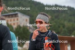 14.10.2023, Font-Romeu, France (FRA): Julie Pierrel (FRA) - Cross-Country training, Font-Romeu (FRA). www.nordicfocus.com. © Authamayou/NordicFocus. Every downloaded picture is fee-liable.