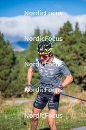 23.09.2023, Font-Romeu, France (FRA): Clément Parisse (FRA) - Cross-Country training, Font-Romeu (FRA). www.nordicfocus.com. © Authamayou/NordicFocus. Every downloaded picture is fee-liable.