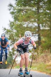 18.10.2023, Font-Romeu, France (FRA): Mélissa Gal (FRA) - Cross-Country training, Font-Romeu (FRA). www.nordicfocus.com. © Authamayou/NordicFocus. Every downloaded picture is fee-liable.