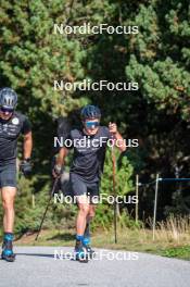 23.09.2023, Font-Romeu, France (FRA): Jules Lapierre (FRA) - Cross-Country training, Font-Romeu (FRA). www.nordicfocus.com. © Authamayou/NordicFocus. Every downloaded picture is fee-liable.