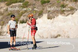 11.10.2023, Ramsau am Dachstein, Austria (AUT): Mika Vermeulen (AUT), Franz-Josef Rehrl (AUT), (l-r) - Cross-Country summer training, Ramsau am Dachstein (AUT). www.nordicfocus.com. © Manzoni/NordicFocus. Every downloaded picture is fee-liable.