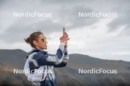 14.10.2023, Font-Romeu, France (FRA): Delphine Claudel (FRA) - Cross-Country training, Font-Romeu (FRA). www.nordicfocus.com. © Authamayou/NordicFocus. Every downloaded picture is fee-liable.