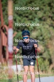 23.09.2023, Font-Romeu, France (FRA): Jules Lapierre (FRA) - Cross-Country training, Font-Romeu (FRA). www.nordicfocus.com. © Authamayou/NordicFocus. Every downloaded picture is fee-liable.