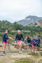 14.10.2023, Font-Romeu, France (FRA): Juliette Ducordeau (FRA), Julie Pierrel (FRA), (l-r) - Cross-Country training, Font-Romeu (FRA). www.nordicfocus.com. © Authamayou/NordicFocus. Every downloaded picture is fee-liable.