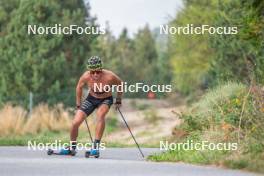 17.09.2023, Font-Romeu, France (FRA): Clément Parisse (FRA) - Cross-Country training, Font-Romeu (FRA). www.nordicfocus.com. © Authamayou/NordicFocus. Every downloaded picture is fee-liable.