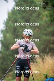 18.10.2023, Font-Romeu, France (FRA): Delphine Claudel (FRA) - Cross-Country training, Font-Romeu (FRA). www.nordicfocus.com. © Authamayou/NordicFocus. Every downloaded picture is fee-liable.