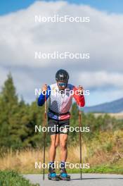 23.09.2023, Font-Romeu, France (FRA): Jules Lapierre (FRA) - Cross-Country training, Font-Romeu (FRA). www.nordicfocus.com. © Authamayou/NordicFocus. Every downloaded picture is fee-liable.