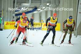 29.09.2023, Oberhof, Germany (GER): Pierrick Cottier (SUI), Jonas Albrecht (GER), Florian Wiedemann (GER), (l-r) - Cross-Country, race, ZLK, Oberhof (GER). www.nordicfocus.com. © Reichert/NordicFocus. Every downloaded picture is fee-liable.