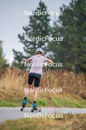 18.10.2023, Font-Romeu, France (FRA): Delphine Claudel (FRA) - Cross-Country training, Font-Romeu (FRA). www.nordicfocus.com. © Authamayou/NordicFocus. Every downloaded picture is fee-liable.