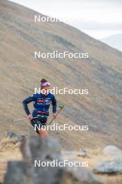 14.10.2023, Font-Romeu, France (FRA): Liv Coupat (FRA) - Cross-Country training, Font-Romeu (FRA). www.nordicfocus.com. © Authamayou/NordicFocus. Every downloaded picture is fee-liable.