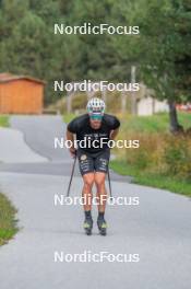 17.09.2023, Font-Romeu, France (FRA): Lucas Chanavat (FRA) - Cross-Country training, Font-Romeu (FRA). www.nordicfocus.com. © Authamayou/NordicFocus. Every downloaded picture is fee-liable.