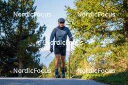 23.09.2023, Font-Romeu, France (FRA): Jules Chappaz (FRA) - Cross-Country training, Font-Romeu (FRA). www.nordicfocus.com. © Authamayou/NordicFocus. Every downloaded picture is fee-liable.