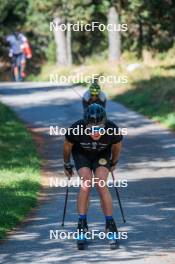 23.09.2023, Font-Romeu, France (FRA): Jules Lapierre (FRA) - Cross-Country training, Font-Romeu (FRA). www.nordicfocus.com. © Authamayou/NordicFocus. Every downloaded picture is fee-liable.