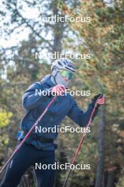 23.09.2023, Font-Romeu, France (FRA): Lucas Chanavat (FRA) - Cross-Country training, Font-Romeu (FRA). www.nordicfocus.com. © Authamayou/NordicFocus. Every downloaded picture is fee-liable.