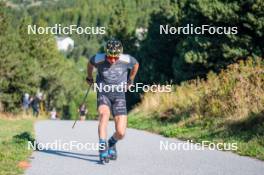 23.09.2023, Font-Romeu, France (FRA): Clément Parisse (FRA) - Cross-Country training, Font-Romeu (FRA). www.nordicfocus.com. © Authamayou/NordicFocus. Every downloaded picture is fee-liable.