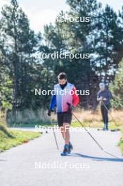 23.09.2023, Font-Romeu, France (FRA): Jules Chappaz (FRA) - Cross-Country training, Font-Romeu (FRA). www.nordicfocus.com. © Authamayou/NordicFocus. Every downloaded picture is fee-liable.