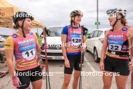 08.07.2023, Romont, Switzerland (SUI): Johanna Hagstroem (SWE), Linn Soemskar (SWE), Nadja Kaelin (SUI), (l-r) - Dupaski Festival, Romont (SUI). www.nordicfocus.com. © Manzoni/NordicFocus. Every downloaded picture is fee-liable.