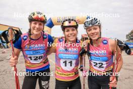 08.07.2023, Romont, Switzerland (SUI): Linn Soemskar (SWE), Johanna Hagstroem (SWE), Nadja Kaelin (SUI), (l-r) - Dupaski Festival, Romont (SUI). www.nordicfocus.com. © Manzoni/NordicFocus. Every downloaded picture is fee-liable.