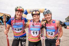 08.07.2023, Romont, Switzerland (SUI): Linn Soemskar (SWE), Johanna Hagstroem (SWE), Nadja Kaelin (SUI), (l-r) - Dupaski Festival, Romont (SUI). www.nordicfocus.com. © Manzoni/NordicFocus. Every downloaded picture is fee-liable.