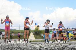 07.07.2023, Romont, Switzerland (SUI): Leandra Beck (SUI), Malia Elmer (SUI), Gina Del Rio (AND), Johanna Hagstroem (SWE), (l-r) - Dupaski Festival, Romont (SUI). www.nordicfocus.com. © Manzoni/NordicFocus. Every downloaded picture is fee-liable.