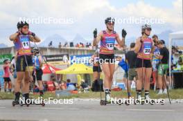 07.07.2023, Romont, Switzerland (SUI): Johanna Hagstroem (SWE), Lea Fischer (SUI), Nadja Kaelin (SUI), (l-r) - Dupaski Festival, Romont (SUI). www.nordicfocus.com. © Manzoni/NordicFocus. Every downloaded picture is fee-liable.