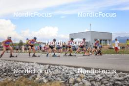 07.07.2023, Romont, Switzerland (SUI): Leandra Beck (SUI), Malia Elmer (SUI), Gina Del Rio (AND), Johanna Hagstroem (SWE), Lea Fischer (SUI), Nadja Kaelin (SUI), (l-r) - Dupaski Festival, Romont (SUI). www.nordicfocus.com. © Manzoni/NordicFocus. Every downloaded picture is fee-liable.