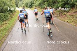 08.07.2023, Romont, Switzerland (SUI): Jeremy Royer (FRA), Remi Bourdin (FRA), Isai Naeff (SUI), Vebjorn Moen (NOR), Thomas Joly (FRA), (l-r) - Dupaski Festival, Romont (SUI). www.nordicfocus.com. © Manzoni/NordicFocus. Every downloaded picture is fee-liable.