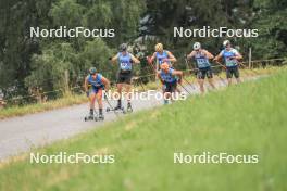 08.07.2023, Romont, Switzerland (SUI): Jeremy Royer (FRA), Candide Pralong (SUI), Vebjorn Moen (NOR), Remi Bourdin (FRA), (l-r) - Dupaski Festival, Romont (SUI). www.nordicfocus.com. © Manzoni/NordicFocus. Every downloaded picture is fee-liable.