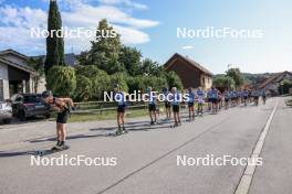 06.07.2023, Romont, Switzerland (SUI): Arnaud Du Pasquier (SUI), Candide Pralong (SUI), Gaspard Cuenot (SUI), Nicola Wigger (SUI), Fabian Stocek (CZE), Jeremy Royer (FRA), Severin Baessler (SUI), (l-r) - Dupaski Festival, Romont (SUI). www.nordicfocus.com. © Manzoni/NordicFocus. Every downloaded picture is fee-liable.