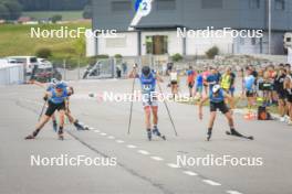 07.07.2023, Romont, Switzerland (SUI): Ilan Pittier (SUI), Ragnar Bragvin Andresen (NOR), Isai Naeff (SUI), (l-r) - Dupaski Festival, Romont (SUI). www.nordicfocus.com. © Manzoni/NordicFocus. Every downloaded picture is fee-liable.