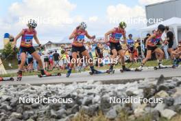 07.07.2023, Romont, Switzerland (SUI): Sandra Schuetzova (CZE), Alina Meier (SUI), Linn Soemskar (SWE), (l-r) - Dupaski Festival, Romont (SUI). www.nordicfocus.com. © Manzoni/NordicFocus. Every downloaded picture is fee-liable.