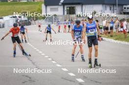 07.07.2023, Romont, Switzerland (SUI): Ivan Essonier (FRA), Ragnar Bragvin Andresen (NOR), Isai Naeff (SUI), (l-r) - Dupaski Festival, Romont (SUI). www.nordicfocus.com. © Manzoni/NordicFocus. Every downloaded picture is fee-liable.