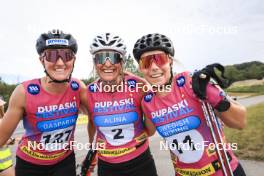 07.07.2023, Romont, Switzerland (SUI): Lea Fischer (SUI), Alina Meier (SUI), Johanna Hagstroem (SWE), (l-r) - Dupaski Festival, Romont (SUI). www.nordicfocus.com. © Manzoni/NordicFocus. Every downloaded picture is fee-liable.