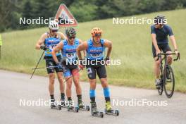 08.07.2023, Romont, Switzerland (SUI): Remi Bourdin (FRA), Jeremy Royer (FRA), Thomas Joly (FRA), (l-r) - Dupaski Festival, Romont (SUI). www.nordicfocus.com. © Manzoni/NordicFocus. Every downloaded picture is fee-liable.