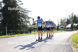 06.07.2023, Romont, Switzerland (SUI): Gian-Flurin Pfaeffli (SUI), Christian Winker (GER), Bastien Laurent (FRA), (l-r) - Dupaski Festival, Romont (SUI). www.nordicfocus.com. © Manzoni/NordicFocus. Every downloaded picture is fee-liable.