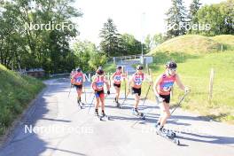 06.07.2023, Romont, Switzerland (SUI): Elyne Mooser (SUI), Léonie Harivel (FRA), Malia Elmer (SUI), Flavia Lindegger (SUI), Bianca Buholzer (SUI), (l-r) - Dupaski Festival, Romont (SUI). www.nordicfocus.com. © Manzoni/NordicFocus. Every downloaded picture is fee-liable.