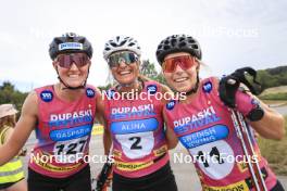 07.07.2023, Romont, Switzerland (SUI): Lea Fischer (SUI), Alina Meier (SUI), Johanna Hagstroem (SWE), (l-r) - Dupaski Festival, Romont (SUI). www.nordicfocus.com. © Manzoni/NordicFocus. Every downloaded picture is fee-liable.