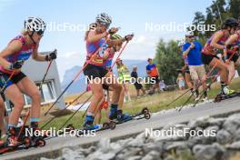 07.07.2023, Romont, Switzerland (SUI): Sandra Schuetzova (CZE), Alina Meier (SUI), Linn Soemskar (SWE), (l-r) - Dupaski Festival, Romont (SUI). www.nordicfocus.com. © Manzoni/NordicFocus. Every downloaded picture is fee-liable.