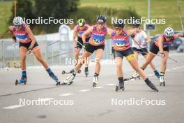 07.07.2023, Romont, Switzerland (SUI): Alina Meier (SUI), Lea Fischer (SUI), Johanna Hagstroem (SWE), (l-r) - Dupaski Festival, Romont (SUI). www.nordicfocus.com. © Manzoni/NordicFocus. Every downloaded picture is fee-liable.