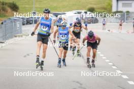 07.07.2023, Romont, Switzerland (SUI): Candide Pralong (SUI), Elie Faret (FRA), Manex Silva (BRA), (l-r) - Dupaski Festival, Romont (SUI). www.nordicfocus.com. © Manzoni/NordicFocus. Every downloaded picture is fee-liable.