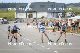 07.07.2023, Romont, Switzerland (SUI): Ilan Pittier (SUI), Ragnar Bragvin Andresen (NOR), Isai Naeff (SUI), (l-r) - Dupaski Festival, Romont (SUI). www.nordicfocus.com. © Manzoni/NordicFocus. Every downloaded picture is fee-liable.