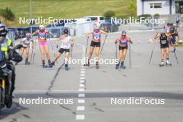 07.07.2023, Romont, Switzerland (SUI): Lucile Coutaz (FRA), Matthias Leibundgut (SUI), Gina Del Rio (AND), Desiree Steiner (SUI), Thais Barthelemy (FRA), Estelle Darbellay (SUI), (l-r) - Dupaski Festival, Romont (SUI). www.nordicfocus.com. © Manzoni/NordicFocus. Every downloaded picture is fee-liable.