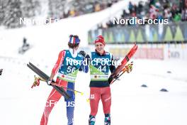 01.03.2023, Planica, Slovenia (SLO): Hugo Lapalus (FRA), Simen Hegstad Krueger (NOR), (l-r)  - FIS nordic world ski championships cross-country, 15km men, Planica (SLO). www.nordicfocus.com. © Modica/NordicFocus. Every downloaded picture is fee-liable.