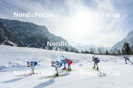 05.03.2023, Planica, Slovenia (SLO): Calle Halfvarsson (SWE), Jens Burman (SWE), Federico Pellegrino (ITA), Didrik Toenseth (NOR), Ireneu Esteve Altimiras (AND), (l-r)  - FIS nordic world ski championships cross-country, mass men, Planica (SLO). www.nordicfocus.com. © Modica/NordicFocus. Every downloaded picture is fee-liable.